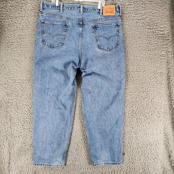 Levis Jeans Mens 42x32 Blue Retired 560 High Rise Loose Fit Straight Leg - Picture 1 of 13